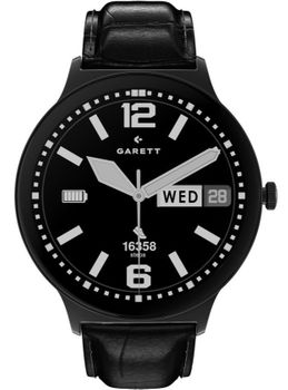 Smartwatch męski Garett Quantum Glow czarny stalowy AMOLED 1,43″ + pasek skórzany (3).jpg